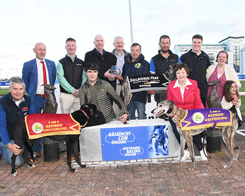 Barry Caul Representing Betdaq    Presents The trophy To Philip Buckley after " Blastoff Rex